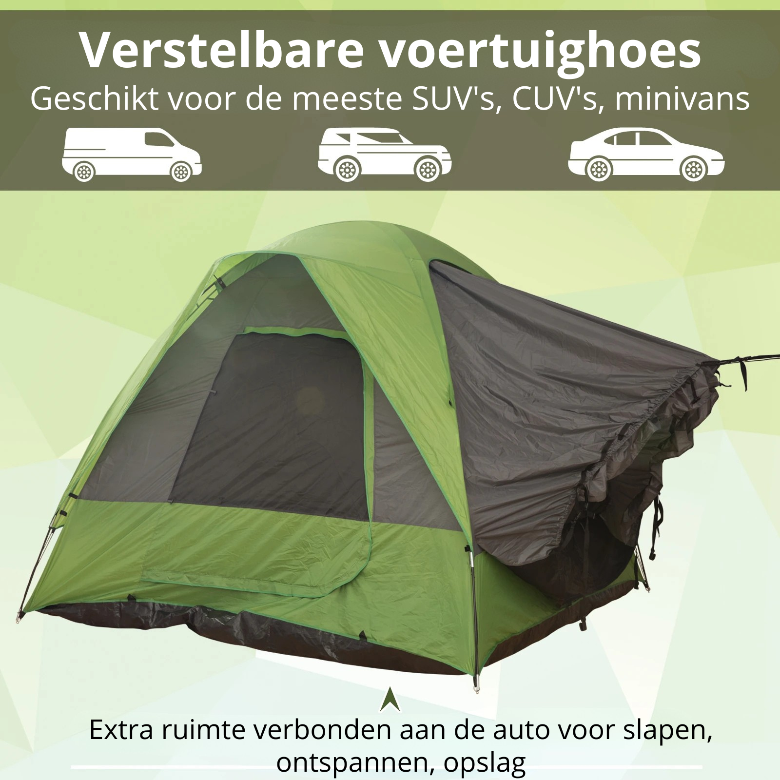 Nancy's Amherst Kampeertent - Camping Tent - Autotent - 4-5 personen - Groen - 300 x 300 x 230 cm