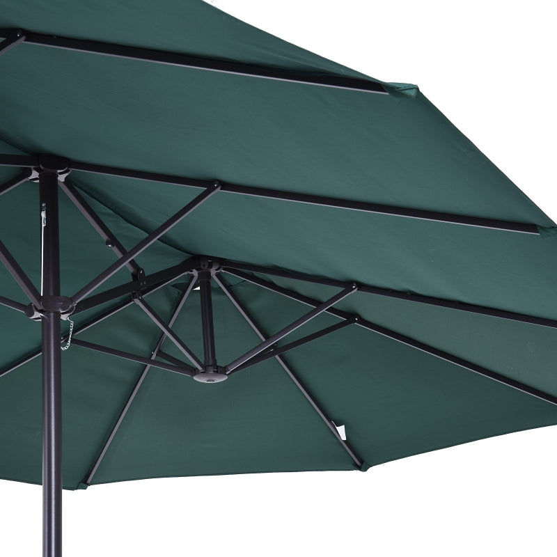 Nancy's Alba Lake Parasol - Groen - ± 460 x 270 cm