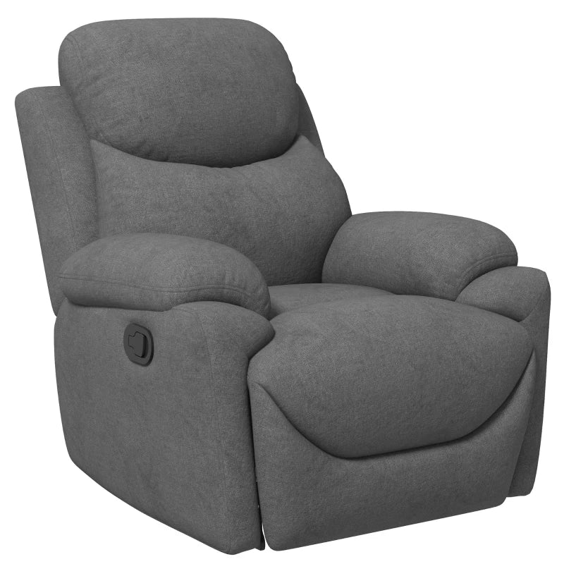 Nancy's Bustos Relaxfauteuil - Relaxstoel - Ligstoel - Verstelbare Rugleuning - Grijs - Linnen