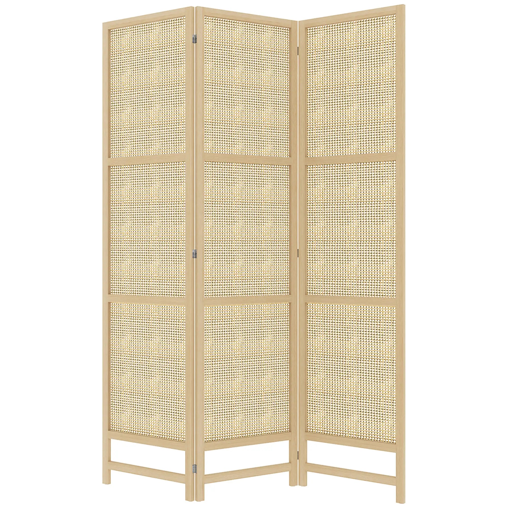 Nancy's Fontão Kamerscherm - Privacyscherm - Roomdivider - Dennenhout / Rotan - 135 x 180 cm