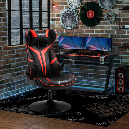 Nancy's Anguillara Gamestoel - Gaming Stoel - Ergonomisch - Draaibaar - Verstelbaar - Zwart / Rood