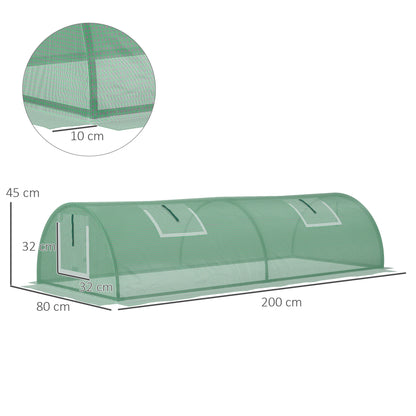 Nancy's Gouvinhas Tuinkas - Kweekkas - Plantenkas - Groen - 200 x 80 x 45 cm