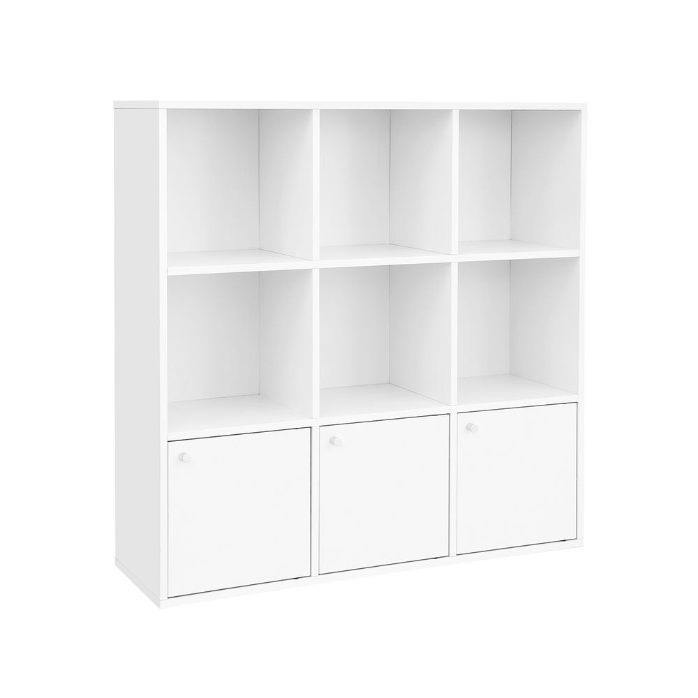 Nancy's Naduro Bookcase - Shelving unit - Storage cabinet - White - ± 100 x 30 x 100 cm