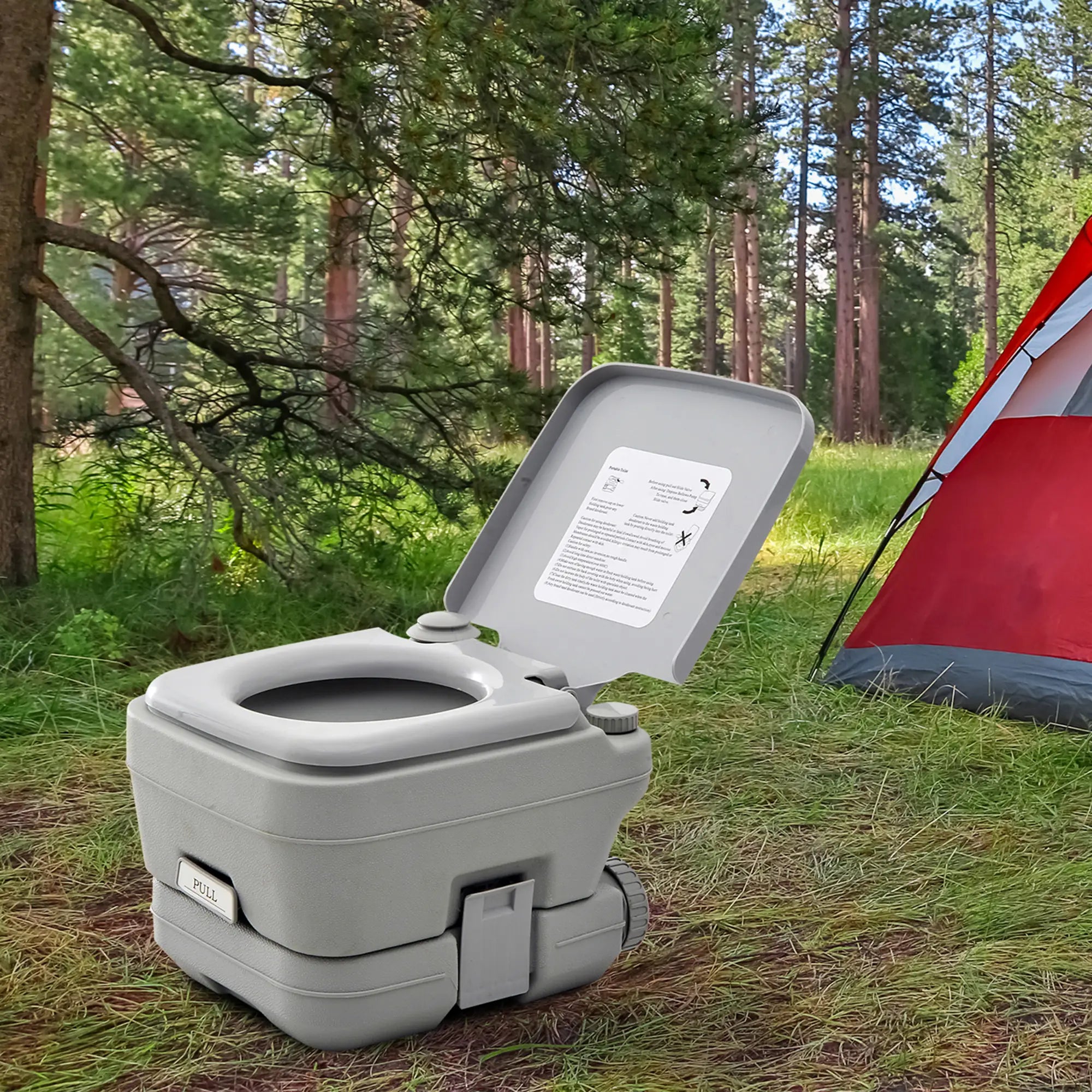 Nancy's Canaro Draagbaar Toilet - Camping Toilet - Buitentoilet - Afvaltank - Grijs