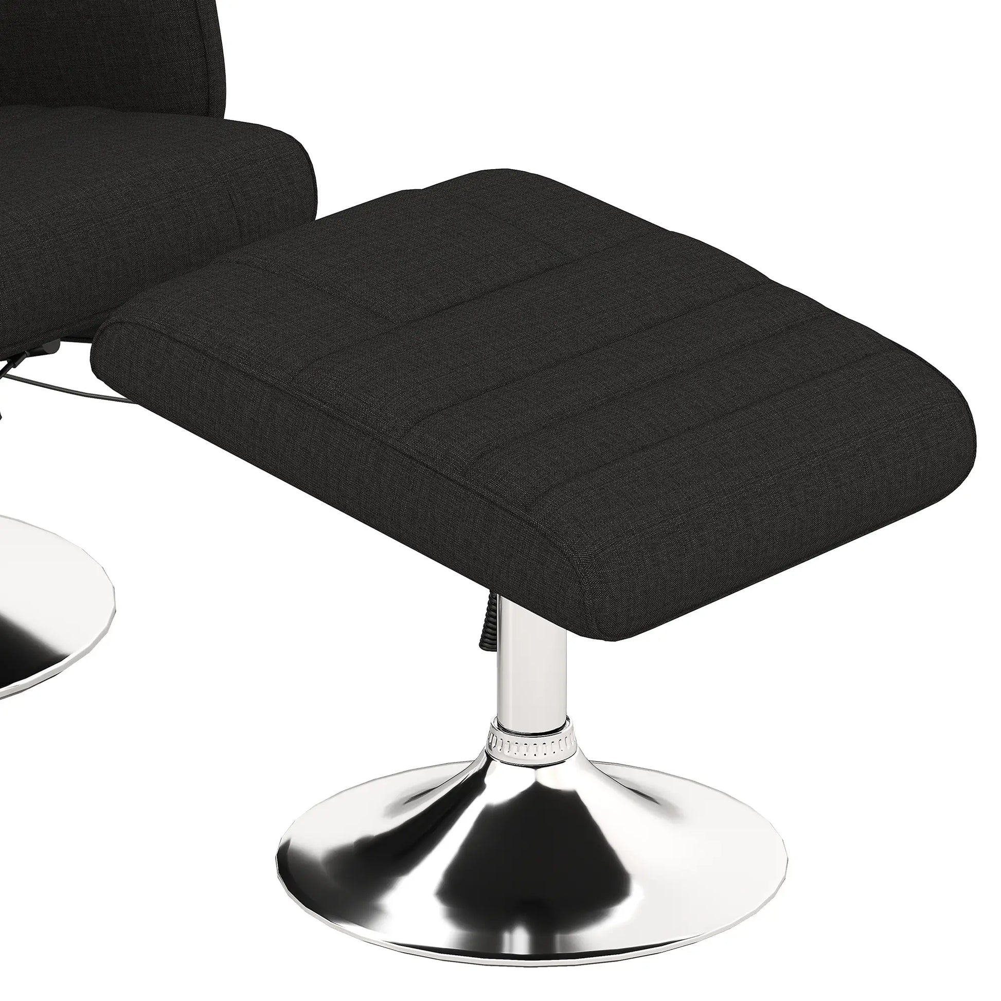 Nancy's Flamengos Massagestoel - Relaxstoel - Loungestoel - Fauteuil - Zwart - Linnen