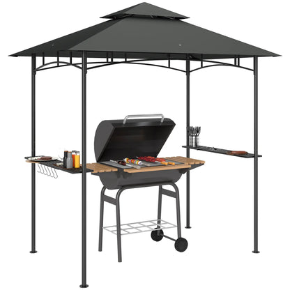 Nancy's Abetone Barbeque Paviljoen - Bbq overkapping - Bbq afdak - Grijs - ± 240 x 150 x 260 cm