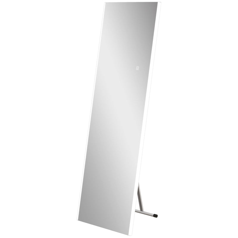 Nancy's Seixezelo Standing Mirror - Clothes Mirror - Wall Mirror - With LED Lighting - White - ± 50 x 150 cm