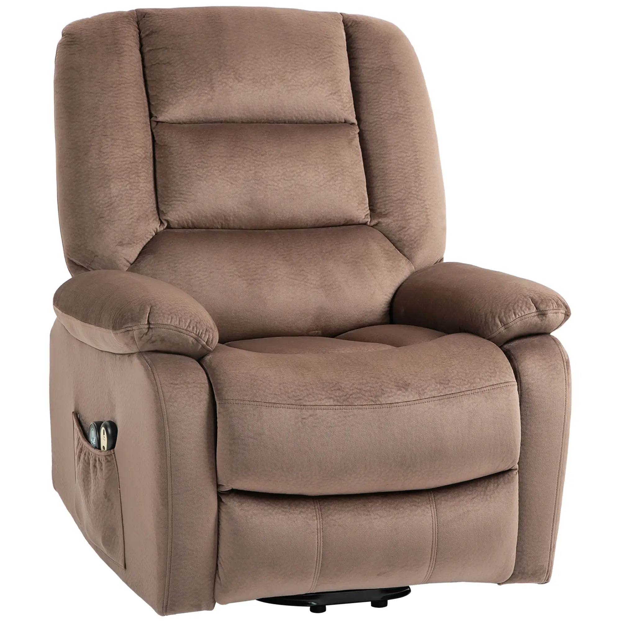 Nancy's Valverde Sta op stoel - Opsta stoel - Seniorenstoel - Massagestoel - Relaxfauteuil - Bruin - Polyester