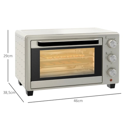 Nancy's Amantea Oven - Mini-oven - Bakoven - 21 Liter - Roomwit - Inclusief accessoires