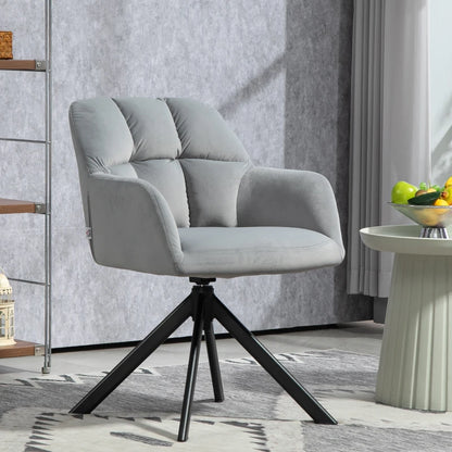 Nancy's Fervenca Fauteuil - Relax stoel - Loungestoel - Draaibaar - Grijs - Fluweel