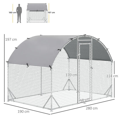 Nancy's Eja Kippenhok - Dierenverblijf - Kippenren - Buitenverblijf voor dieren - Staal - ± 280 x 190 x 200 cm