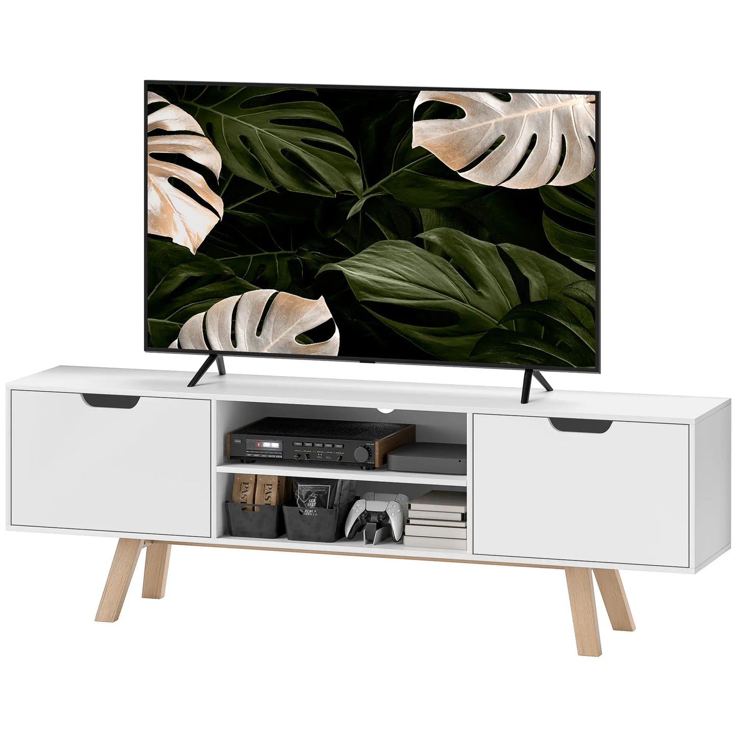 Nancy's Porches TV Meubel - TV Kast - TV-Dressoir - Sideboard - Wit - ± 150 x 40 x 50 cm