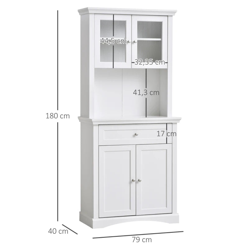 Nancy's Albavilla Kitchen cabinet Freestanding - Sideboard - Storage cabinet - White - ± 80 x 40 x 180 cm