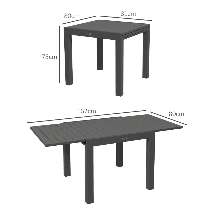 Nancy's Ramada Tuintafel - Terrastafel - Tafel voor buiten - Uitschuifbaar - Grijs