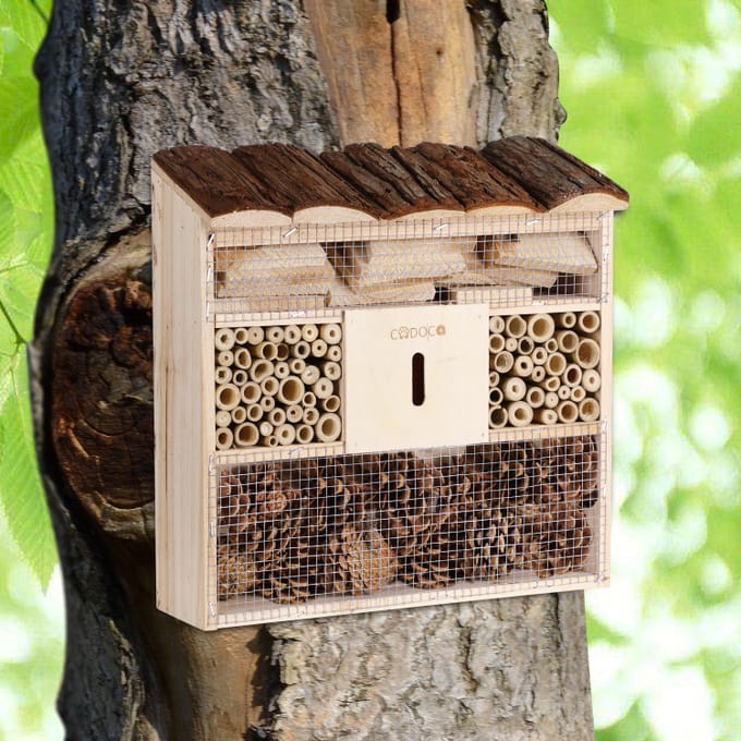 Nancy's Aglientu Insect Hotel - Nesting Box - Set of 2 - ± 30 x 10 x 30 cm