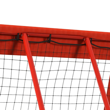 Nancy's Bozen Voetbaldoel - Voetbalgoal - Voetbalnet - Verstelbare Hoek - Rood - ± 130 x 120 x 108-120 cm