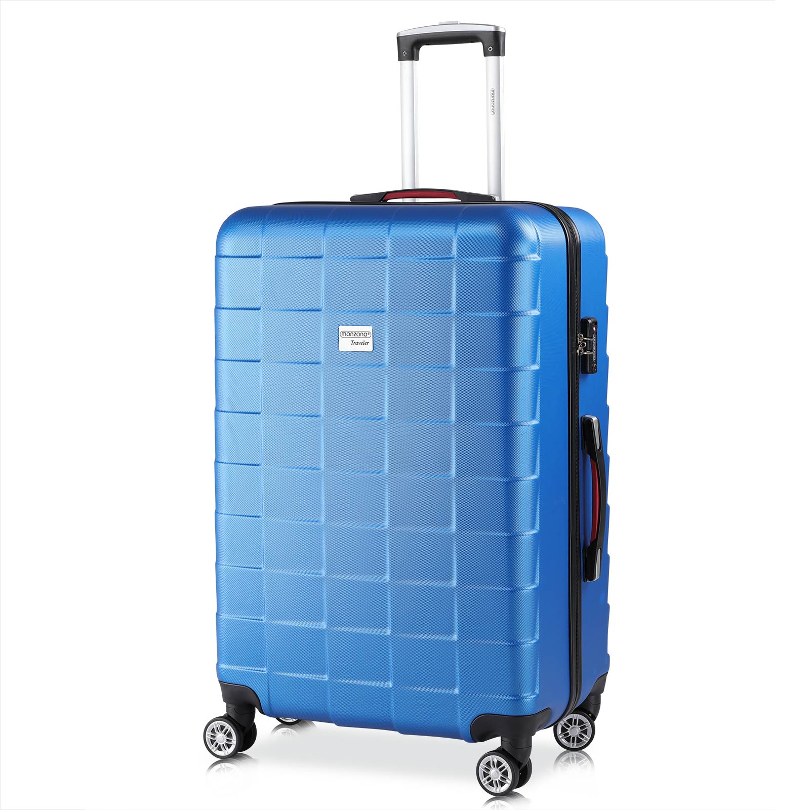 Nancy's Union Grove Koffer - Reiskoffer - Hardcase - Extra Riemen - Met TSA-Cijferslot - Blauw - ± 75 x 50 x 30 cm