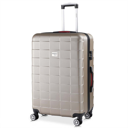 Nancy's Union Grove Koffer - Reiskoffer - Hardcase - Extra Riemen - Met TSA-Cijferslot - Champagne - ± 75 x 50 x 30 cm