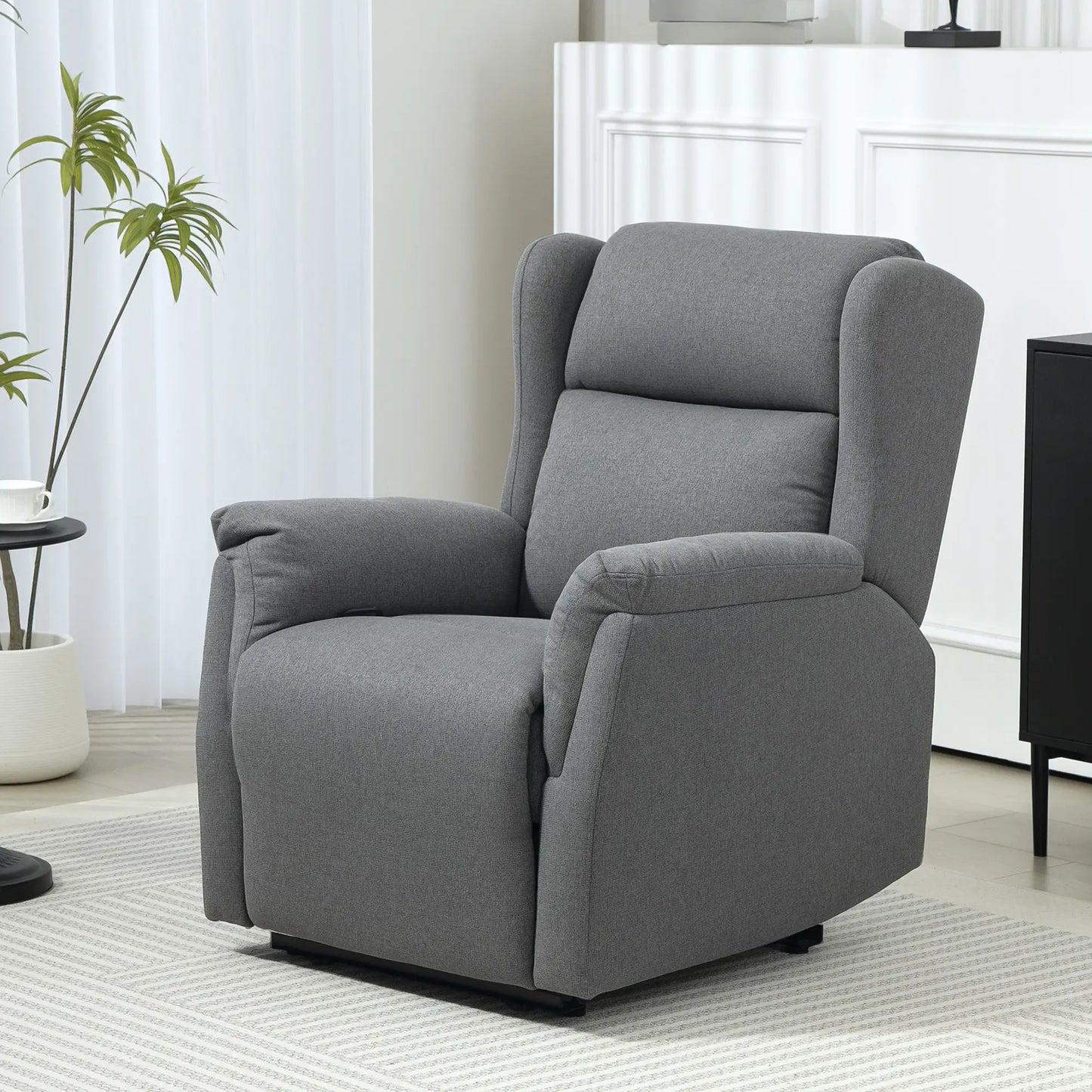 Nancy's Gondufe Relaxfauteuil - Relaxstoel - Loungestoel - Verstelbaar - Grijs - Katoen/Linnen