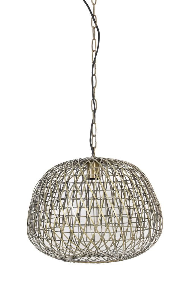 Nancy's Alburitel Hanglamp - Antiek Brons - Staal - Verlichting - 40 x 35 cm