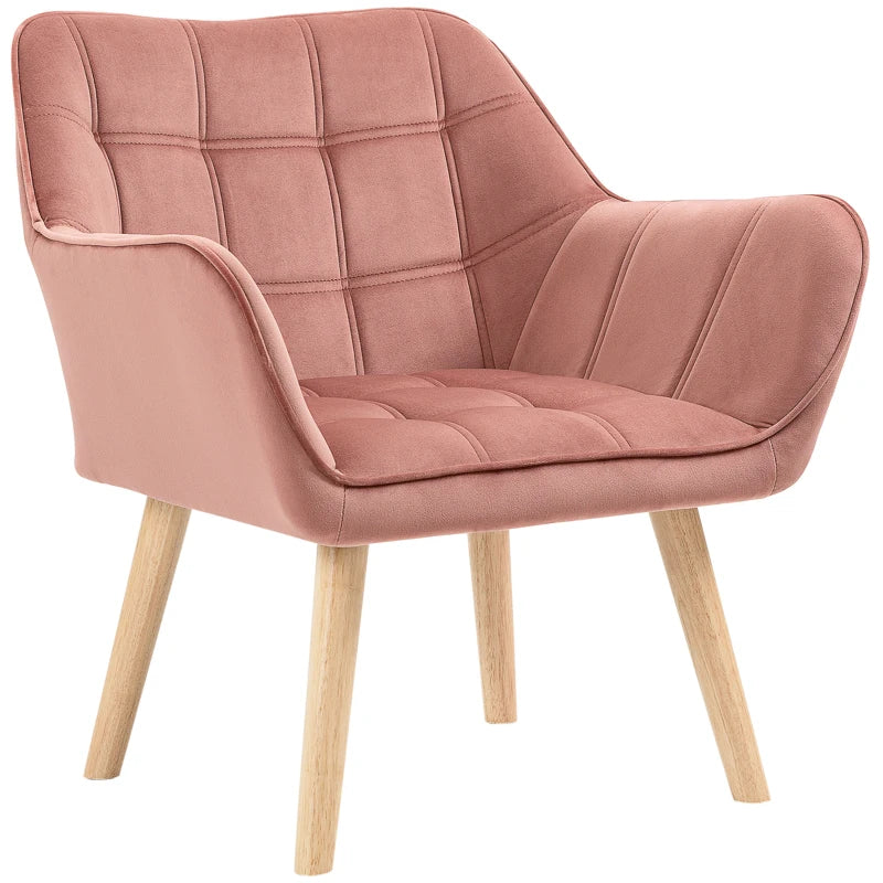 Nancy's Cerejais Fauteuil - Stoel - Relax Stoel - Loungestoel - Roze - Fluweel