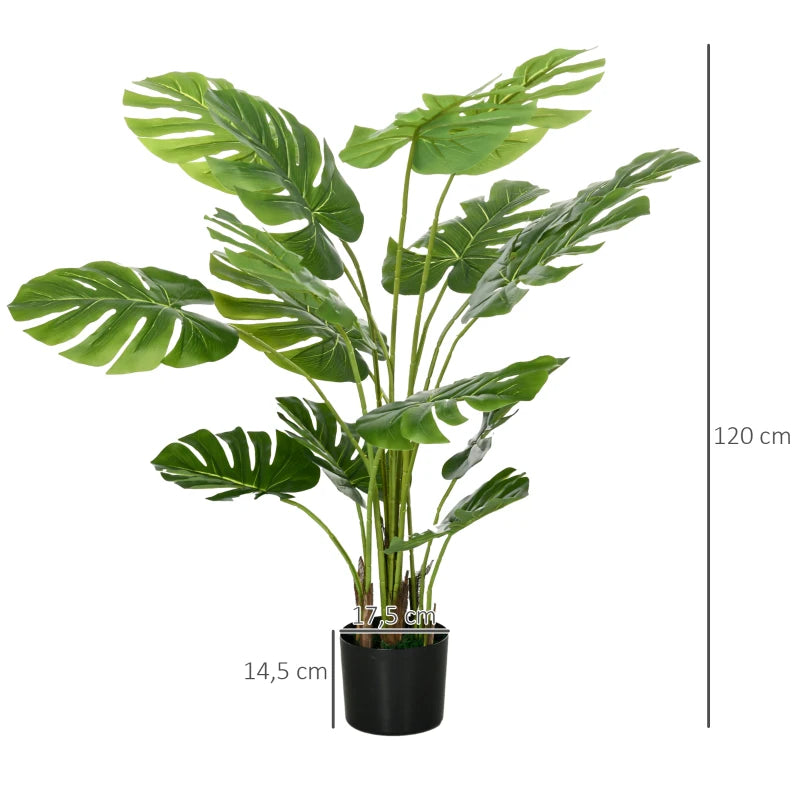 Nancy's Lamares Kunstplant - Kunstboom - Monstera Deliciosa - 120 cm hoog