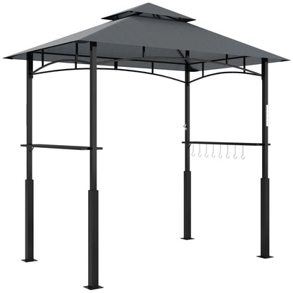 Nancy's Caianello Bbq Overkapping - Barbecue Paviljoen - Bbq afdak - Grijs - ± 240 x 150 x 250 cm