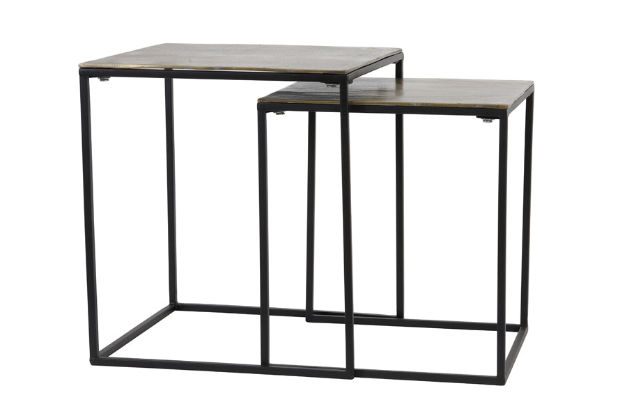 Nancy's Soengas Coffee Table Set - Side Table Set - Steel - Bronze