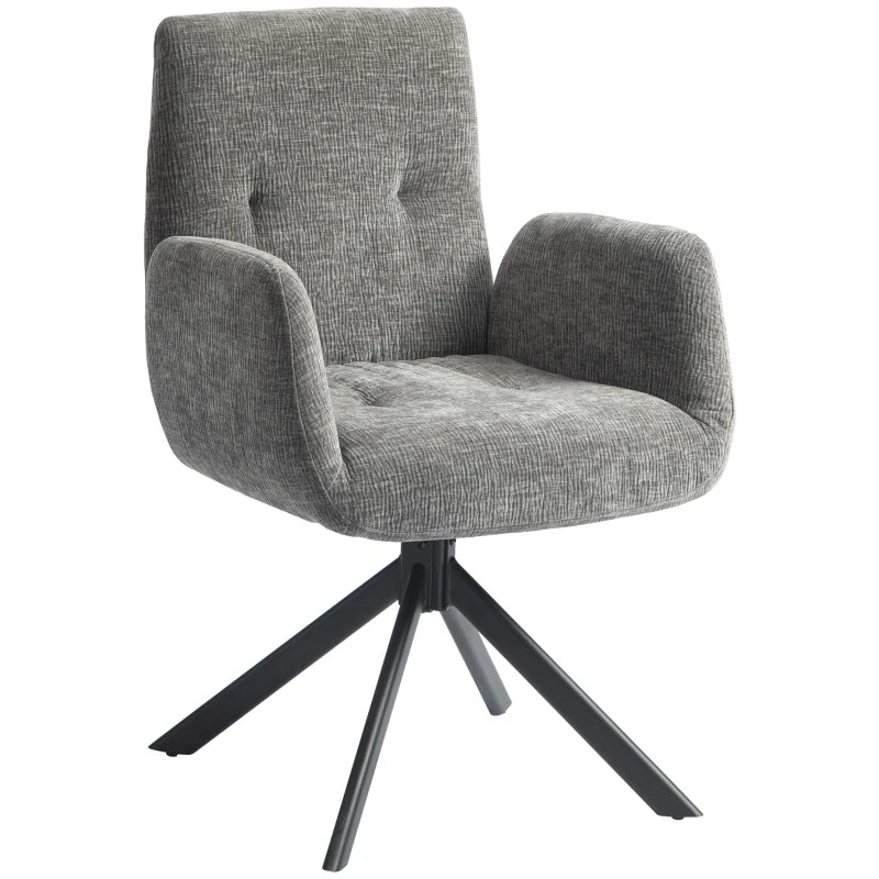 Nancy's Ramires Fauteuil - Relaxstoel - Loungestoel - Grijs / Zwart - Linnen