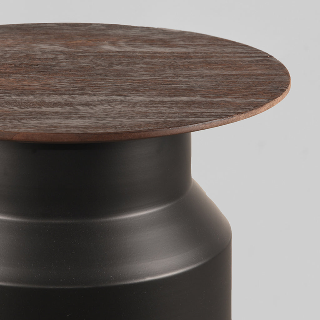 LABEL51 Side table Jik - Black - Mango wood - Ø 35 cm