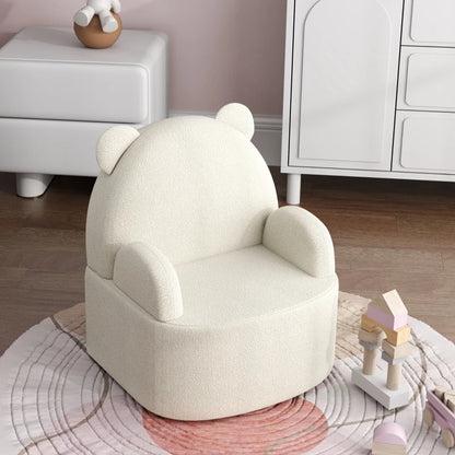 Nancy's Kiddie Kinderstoel - Kinder Fauteuil - Kinderbankje - Beige - Fleece