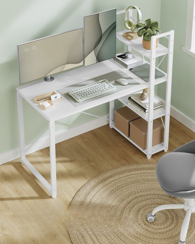 Nancy's Arpino Bureau - Computertafel - Laptoptafel - Wit - ± 120 x 55 x 120 cm