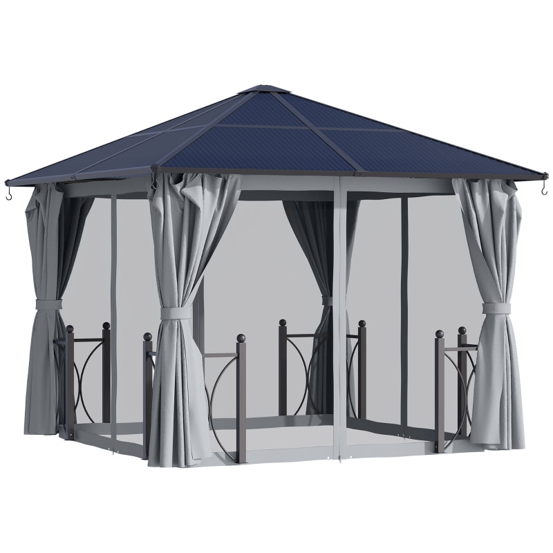 Nancy's Prentious Paviljoen - Partytent - Tuinpaviljoen - Blauw / Grijs - 300 x 300 cm