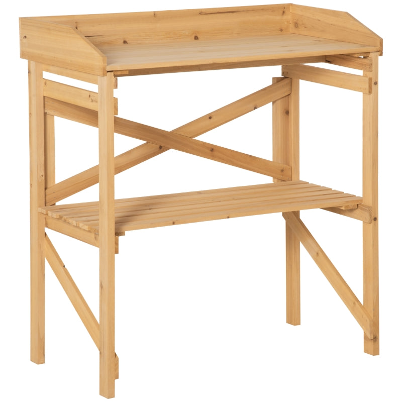 Nancy's Galicie Planttafel - Tuinwerktafel - Werktafel - Dennenhout - ± 80 x 40 x 85 cm