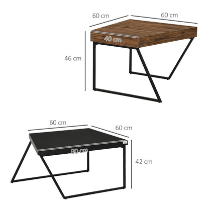 Nancy's Belgirate Salontafel - Koffietafel - 2-delig - Bruin / Zwart