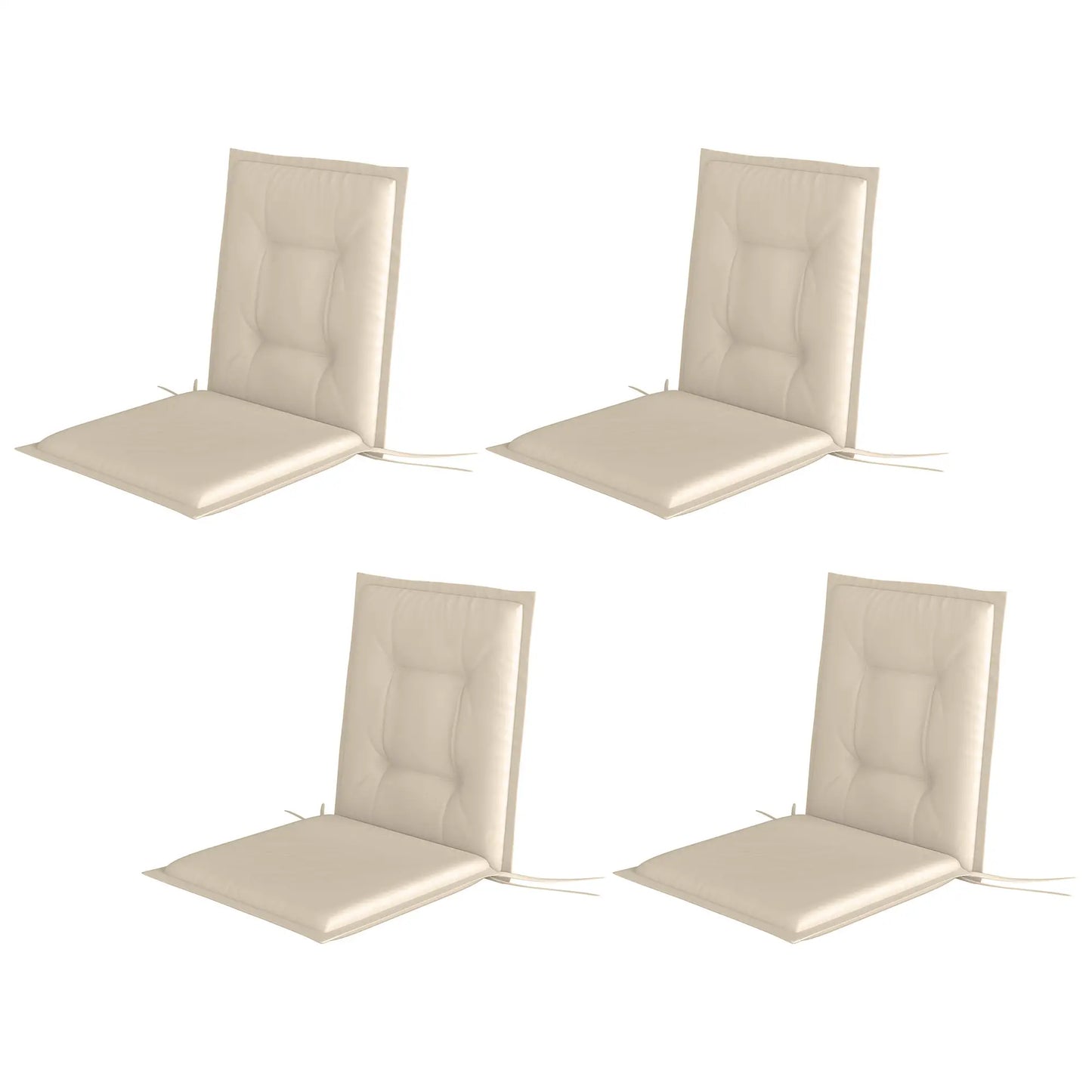 Nancy's Cerea Tuinkussens - Set van 4 - Tuinstoel kussens - Beige