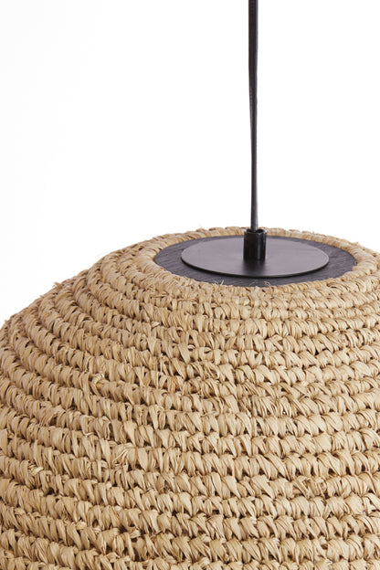 Nancy's Caetano Hanglamp - Verlichting - Naturel - Rotan - ± 45 x 55 cm