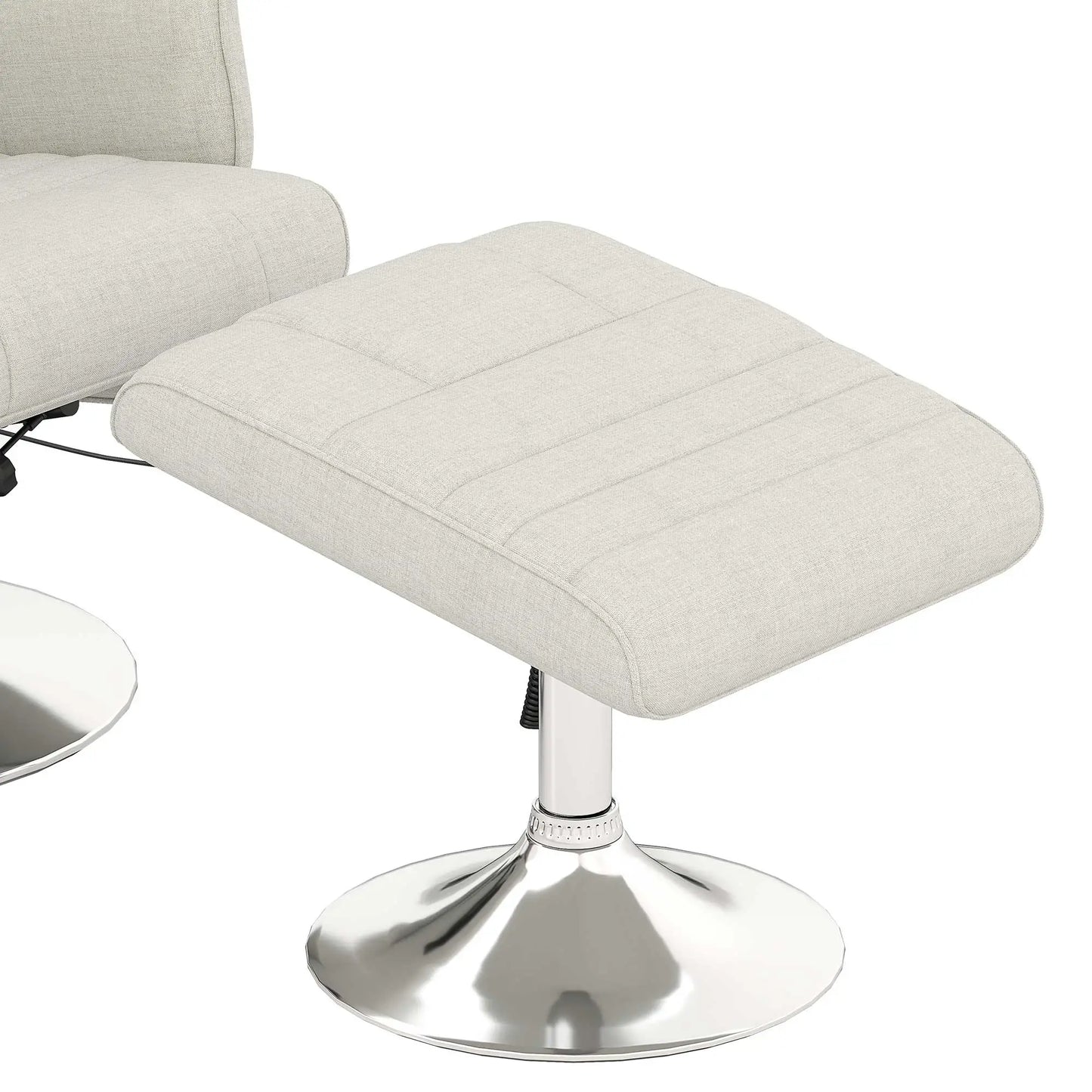 Nancy's Alcafozes Massagestoel - Relaxstoel - Loungestoel - Fauteuil - Roomwit - Linnen