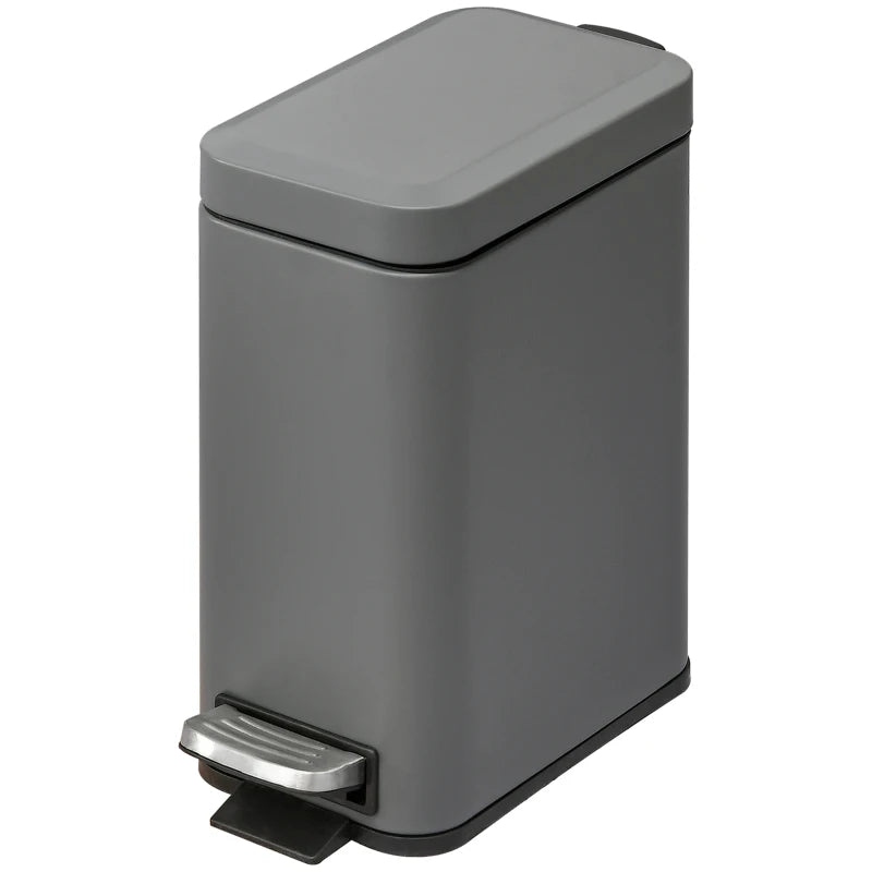 Nancy's Bisceglie Pedal Bin - Waste Bin - Garbage Bin - Grey - Steel - 5L