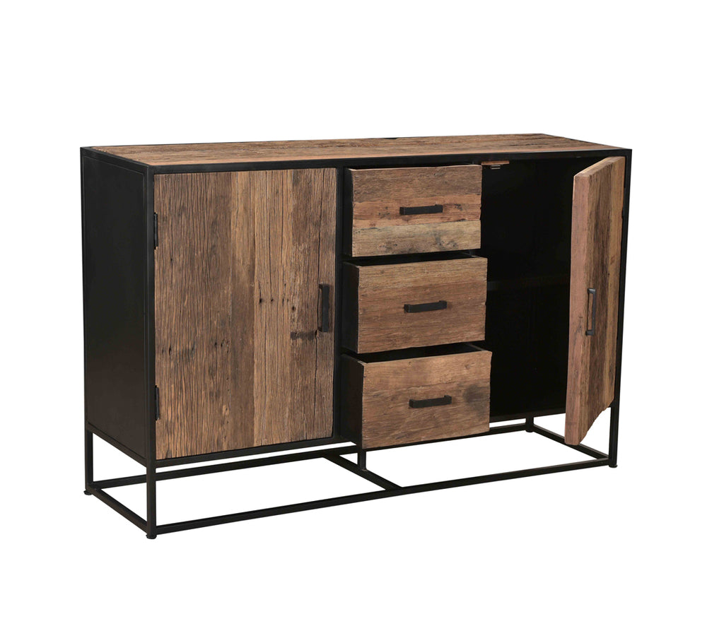 Nancy's Lima Dressoir - Riverwood - Gecoat Staal - 40 x 150 x 90 cm