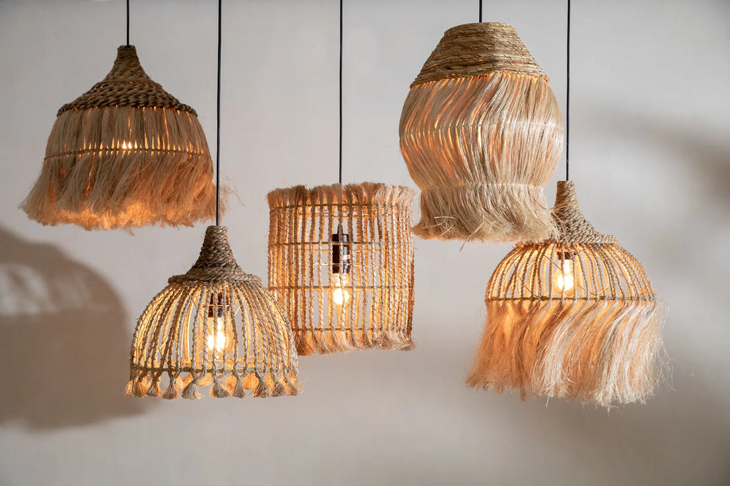 Bazar Bizar Abaca Bird Cage Hanglamp - Naturel - Abaca Gras