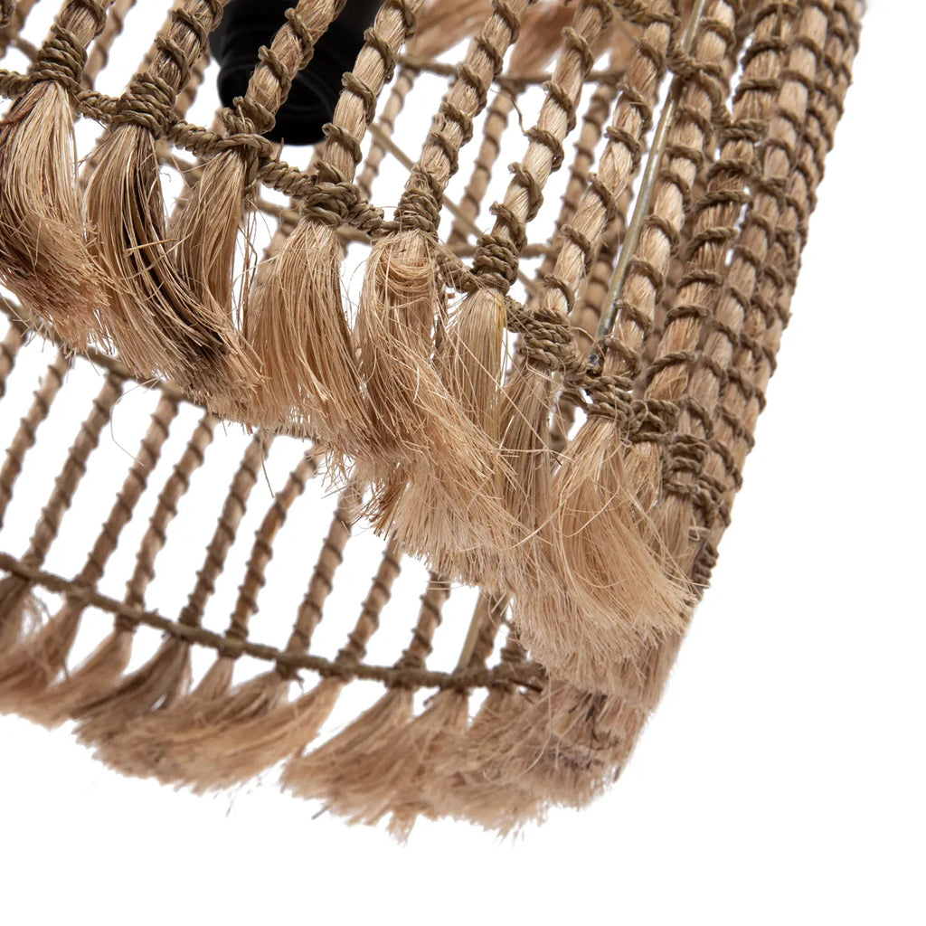 Bazar Bizar Abaca Bird Cage Hanglamp - Naturel - Abaca Gras