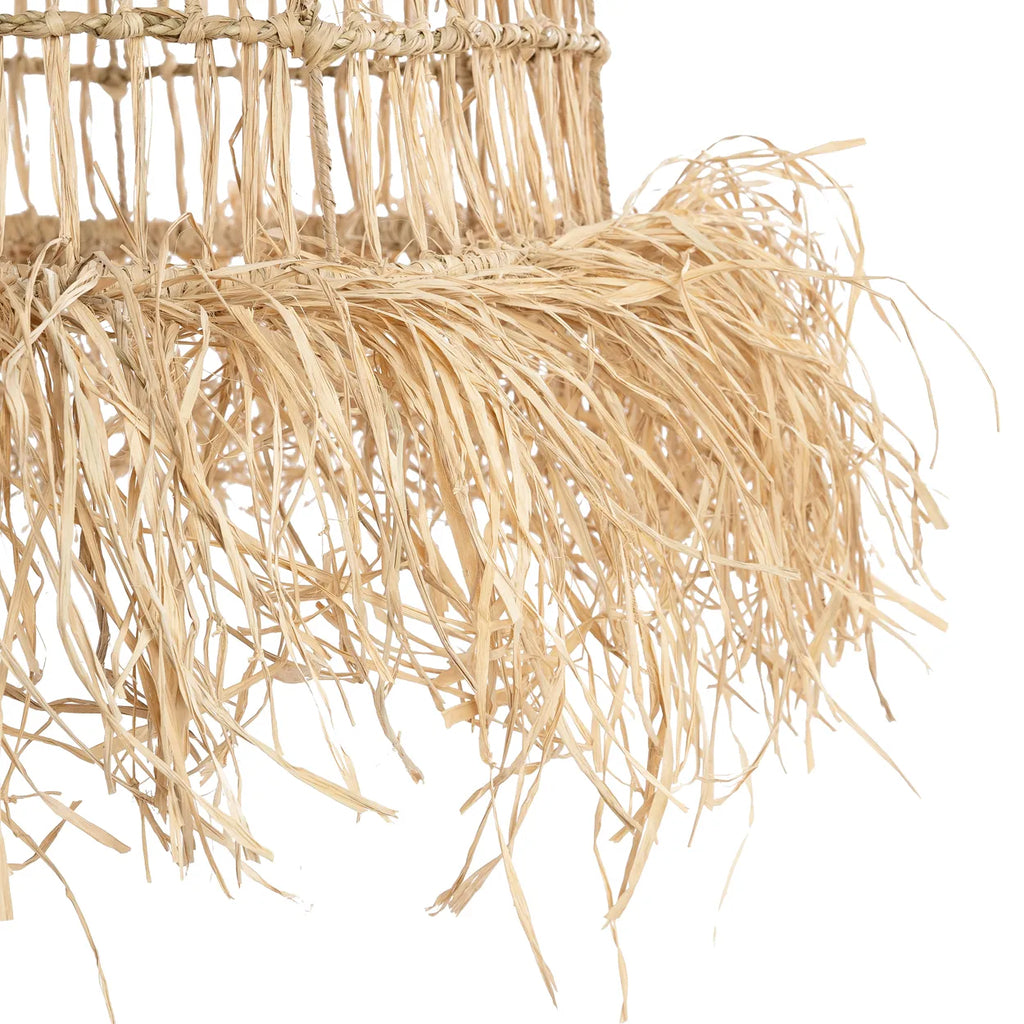 Bazar Bizar Casita Hanglamp - Naturel - Gras - 60 x 60 x 85 cm