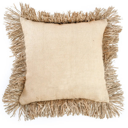 Bazar Bizar Jute Bonita Kussenhoes - Naturel - Jute - Raffia - 60 x 60 cm