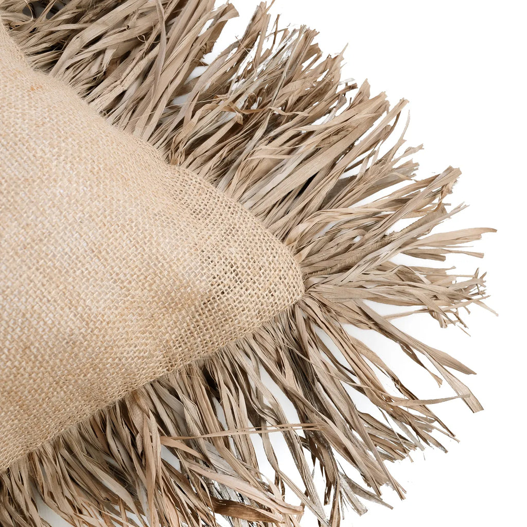 Bazar Bizar Jute Bonita Kussenhoes - Naturel - Jute - Raffia - 60 x 60 cm