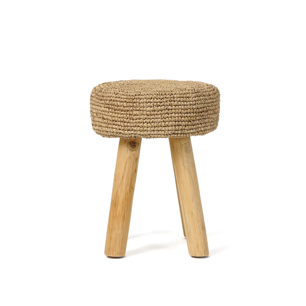 Bazar Bizar Raffia Stool - Natural