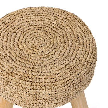 Bazar Bizar Raffia Stool - Natural