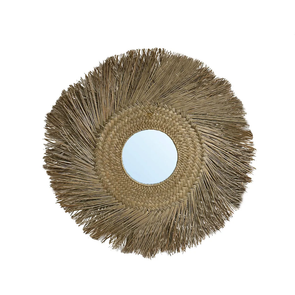 Bazar Bizar Rotan Spiegel - Naturel - Ø 65 cm