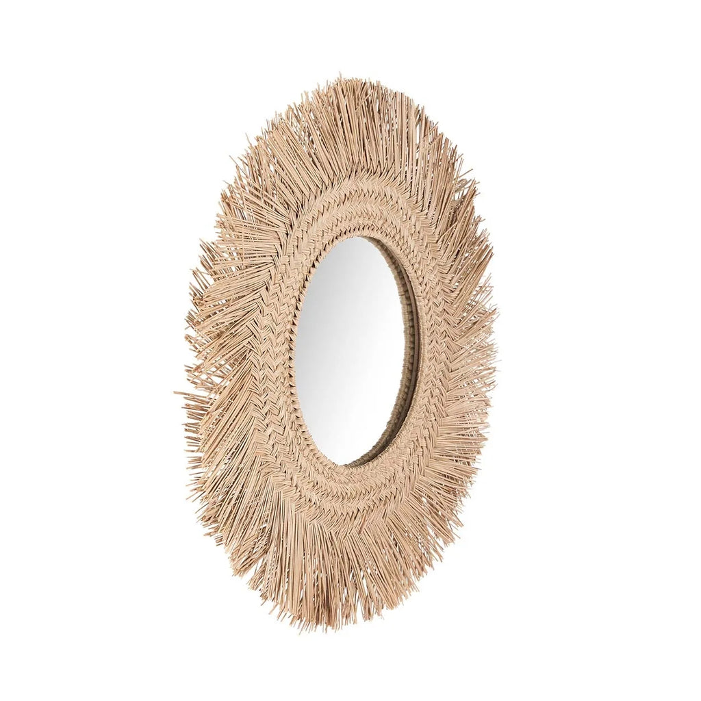 Bazar Bizar Rotan Spiegel - Naturel - Ø 65 cm