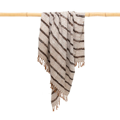 Bazar Bizar S'il vous Plaid - Bohemian White - Cotton - 130 x 170 cm